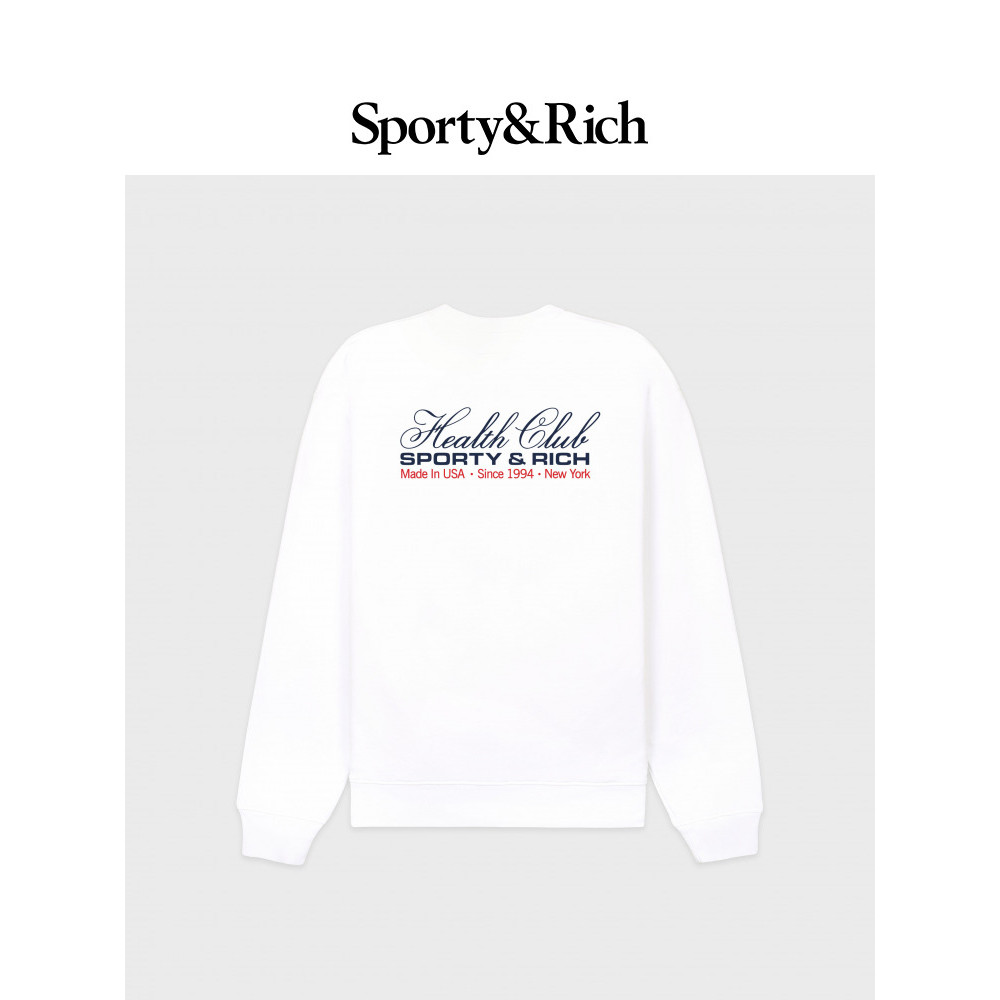 Áo nỉ dài tay unisex Sporty & Rich Tennis Health Club