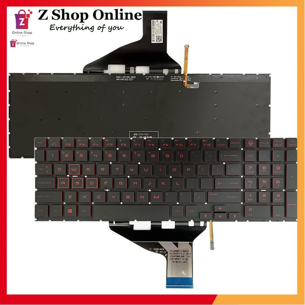 Bàn phím Keyboard Laptop HP Omen 15DC 15-DC 15T-DC, 15DH, 15-DH 15T-DH Màu Đen Đỏ Có Đèn