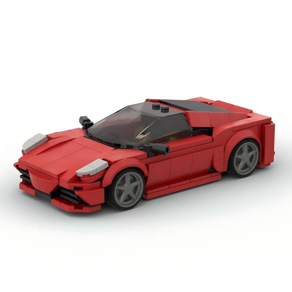 Tương thích với Lego MOC-169888 Ferrari F430 Scuderia Mẫu xe Đồ trang trí sáng tạo Khối xây dựng2512