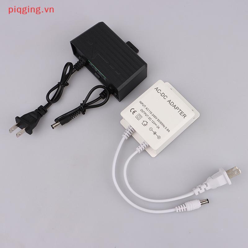 Bộ chuyển đổi nguồn chống nước Piqging AC / DC 12V 2A cho Camera quan sát EU US Plug Charger VN