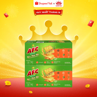   VC 15%  Bánh Cracker AFC Dinh Dưỡng Hạt Và Thảo Mộc Vị Bắp Xào Bơ Combo 2 Hộp x 109g 261.6g - LIVE 