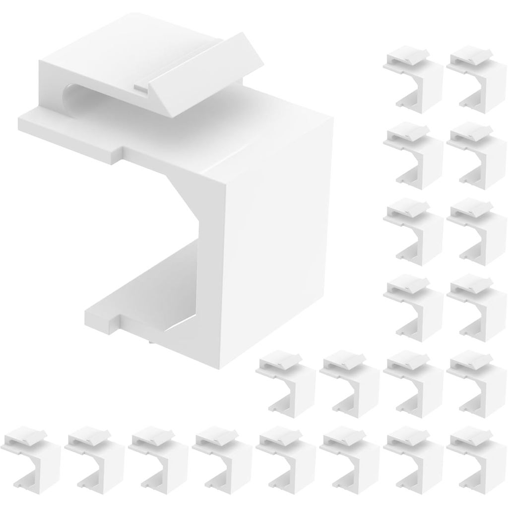 Trống Keystone Jack Chèn (20 Gói) Jack Keystone cho tấm tường và bảng vá Keystone, màu trắng