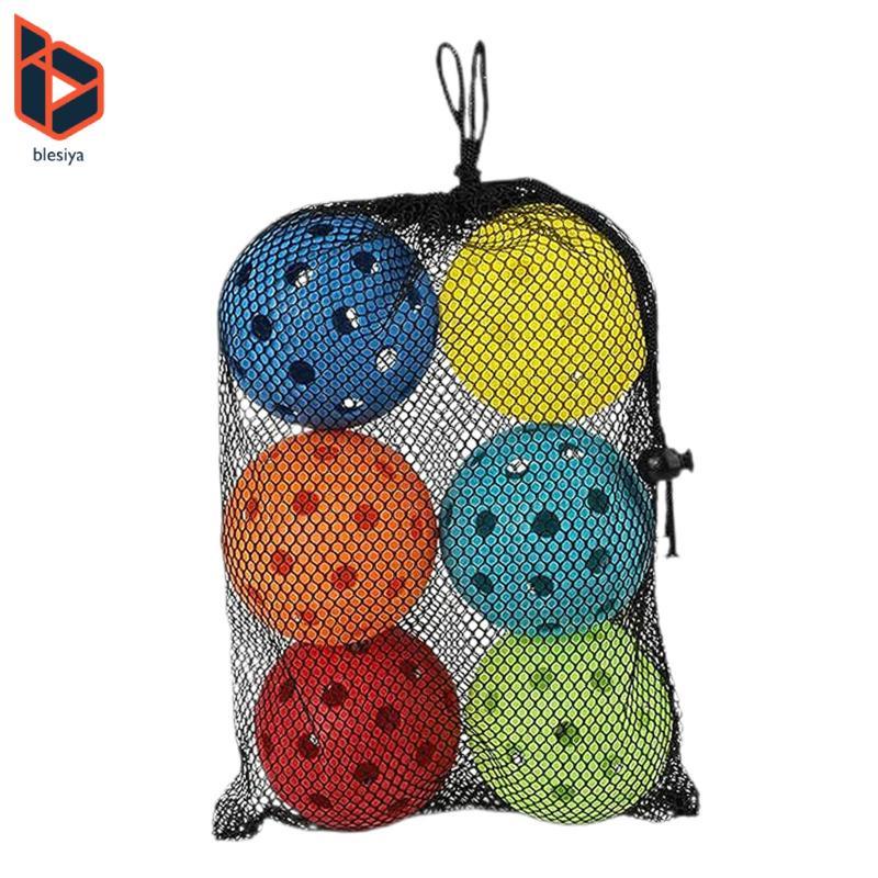 Blesiya 6x Quả Bóng Pickle Ball 40 Lỗ Quả Bóng Cho Giải Đấu Chơi Trong Nhà Ngoài Trời