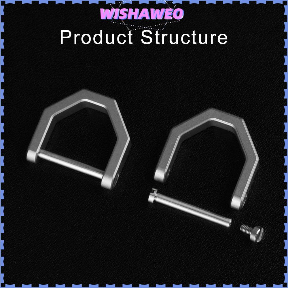 WISHAWEO Titan Móng Ngựa Khóa Chất Lượng Cao 10 Mm / 17 Mm EDC Dụng Cụ Móc Khóa Titan