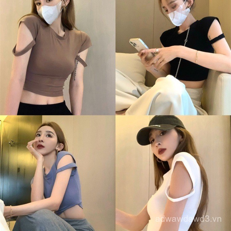 Áo thun ngắn tay Pure Desire Chic dành cho nữ mùa hè ngắn crop Top CA9H