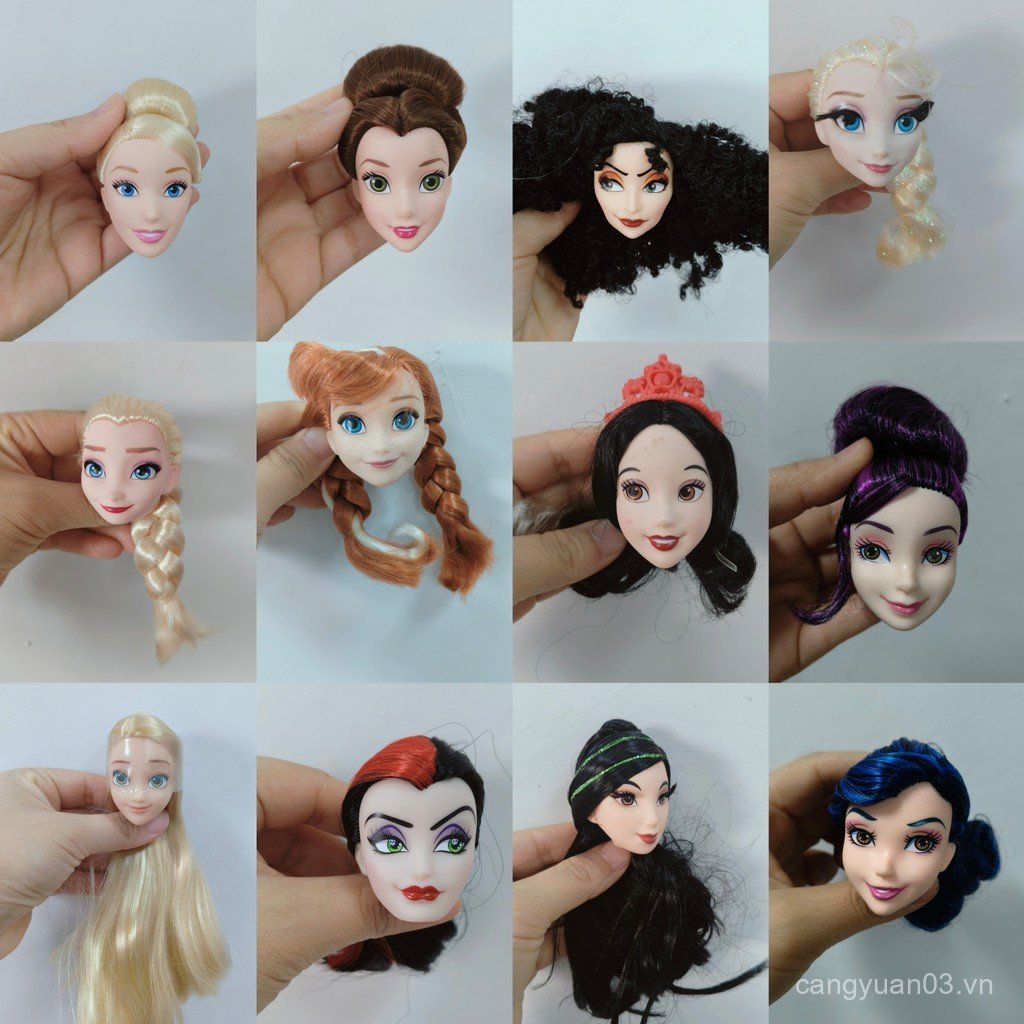 Hàng Số Lượng Lớn 1 / 6 Belle Nàng Tiên Cá Tóc Dài Nhài Tuyết Công Chúa Búp Bê Hình Đầu 6 Điểm Phụ K