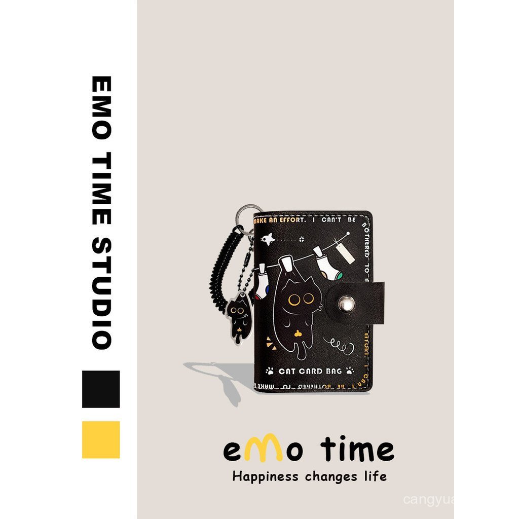 Emo Ban Đầu Chống Nắng Nhỏ Đen Mèo Chủ Thẻ Ngân Hàng Kiểm Soát Truy Cập Thẻ Xe Buýt Tàu Điện Ngầm Si