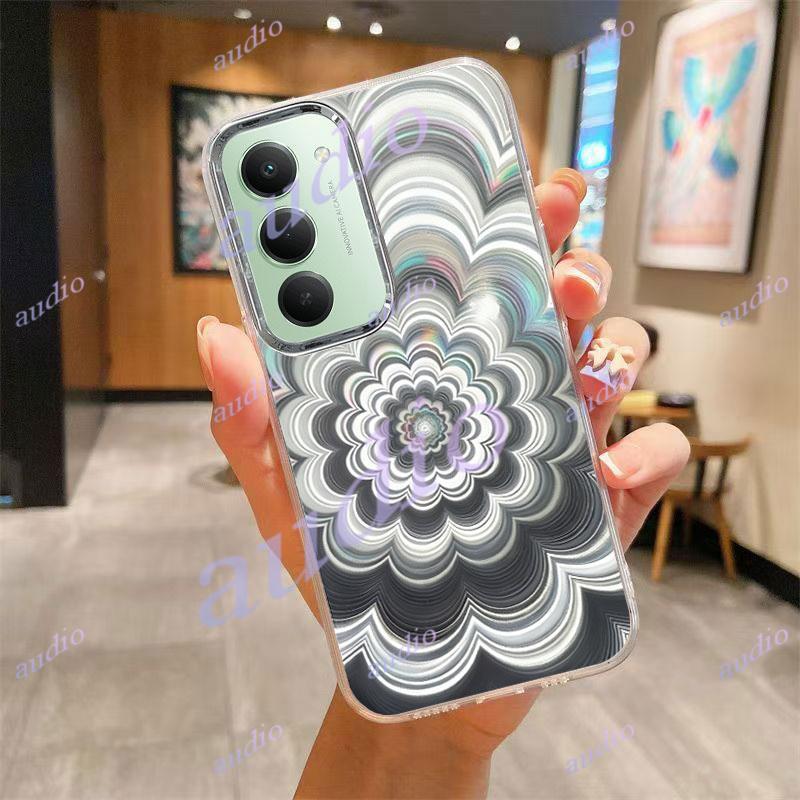 REDMI 15 5G 4G Thẩm Mỹ Lấp Lánh Swirl Phantom Flower Clear Phone Case Cho Redmi 15 Redmi15 5G 4G 202