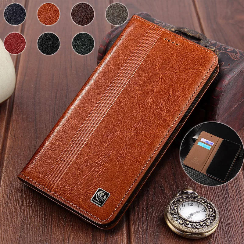 Đường Dọc Da Thật Chính Hãng Flip Case Cho Apple iPhone 12 13 14 15 16 16e 17 Pro Max Plus Mini Air 
