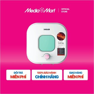   KHÔNG LẮP ĐẶT  Bình Nóng Lạnh 15Lít ROLER Ag+ RWH-8116  Tráng men Titan   Chống giật TSS  BH 2 Năm đôi trả 30 Ngày 
