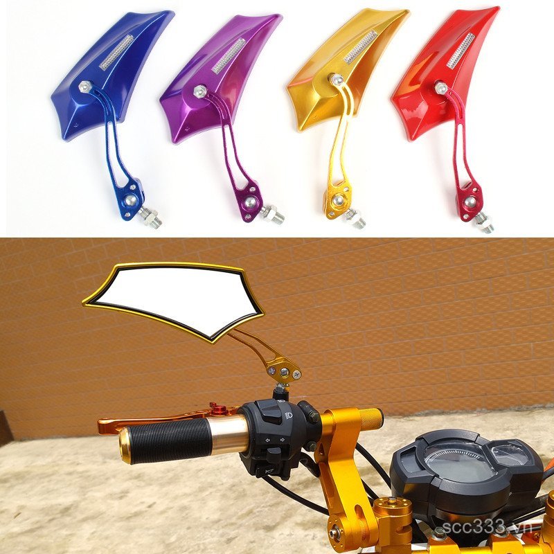 Phổ Biến Xe Đạp Điện Gương Chiếu Hậu Mở Rộng Trường Quan Sát Lớn Hợp Kim Nhôm Gương Chiếu Hậu Xe Đạp