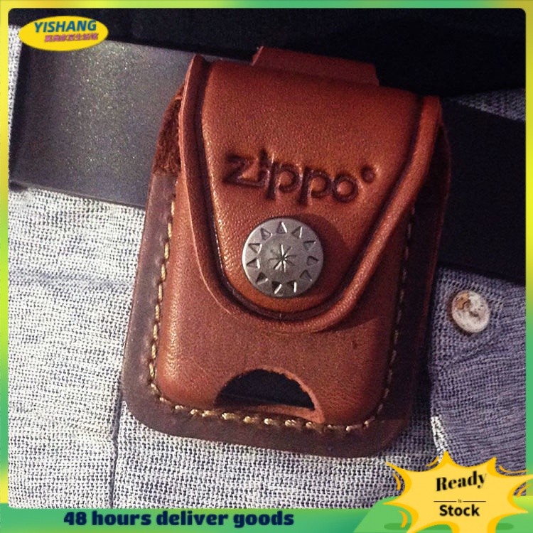 Da Zippo Lighter Pouch VINTAGE BEG SLIP TRÊN ZIPO FULL DA Zippo Vỏ da nhẹ hơn, Vỏ bảo vệ nhẹ hơn Zhi