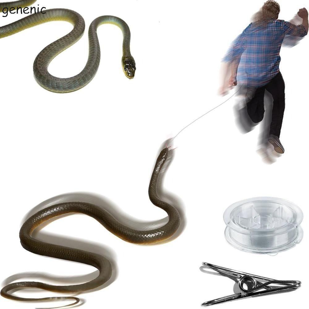 GENENIC Rắn Prank, Mô Phỏng Rắn Món Quà Vui Nhộn Đồ Chơi Lừa Đáng Sợ, Đạo Cụ Anaconda Lớn Thực Tế Th