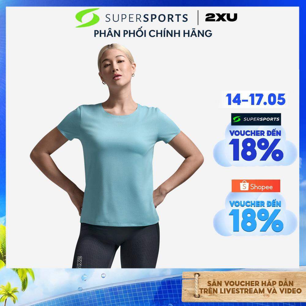 Áo Thun Nữ 2XU Light Speed Tech - Xanh Dương - WR7152a-RTB/RBF