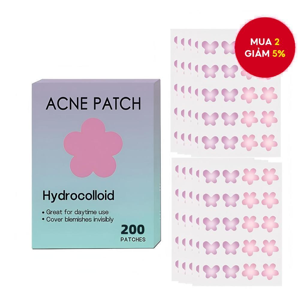 200 miếng dán mụn cho mặt, miếng dán mụn hydrocolloid cho mặt, miếng dán mụn vô hình, miếng dán mụn 