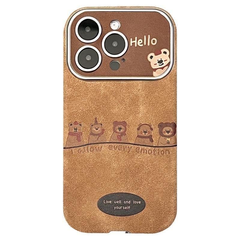 Gấu Nâu Dễ Thương Cho iphone 11 16 12 14 17 15 13 14PROMAX 11PROMAX 13PRO 14PRO 16PRO 13PLUS 13PLUS 