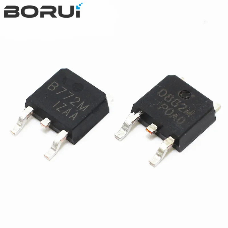 10 Cái / lốc 2SB772 B772 2SB772M B772M 2SD882M 2SD882 D882M TO-252 40V3A chip bán dẫn SMT còn hàng L