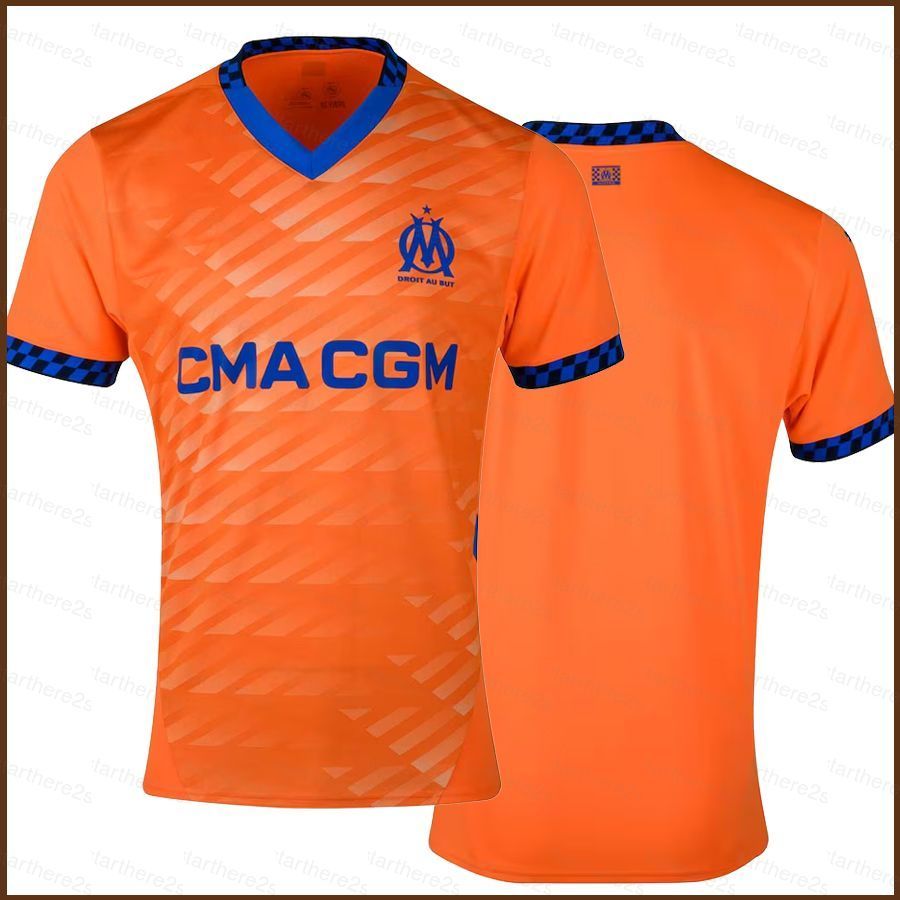 Áo Thun Bóng Đá Olympique Marseille Ligue 1 Phù Hợp Trẻ Em & Người Lớn