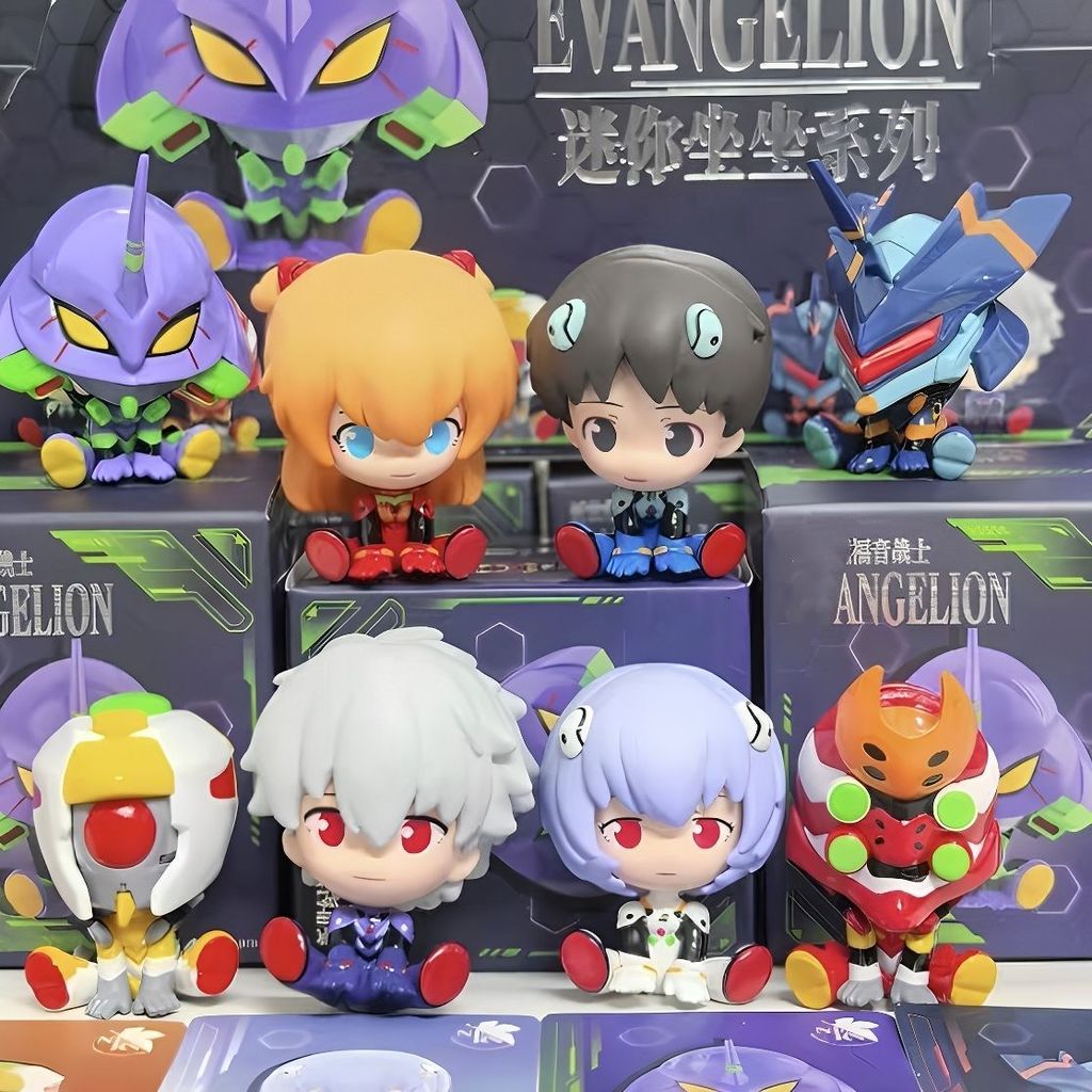 Evangelion Mini Blind Box Dễ Thương Eva Hình Unit-01 Rei Ayanami Anime Búp Bê Trang Trí
