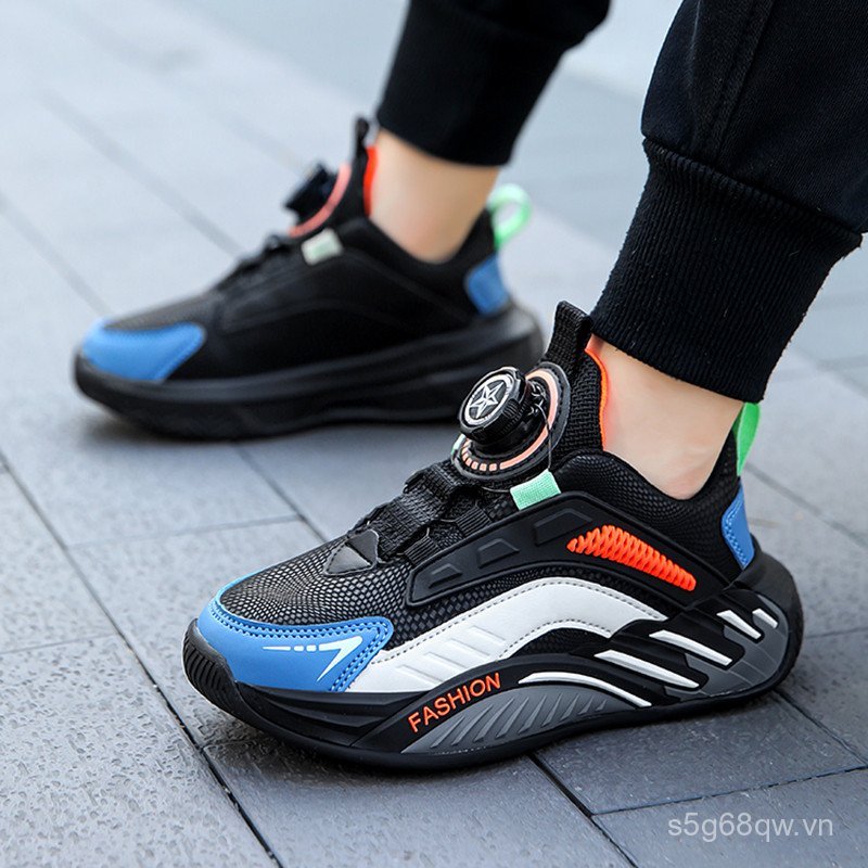 Hokkien Trẻ Em Giày Da Bề Mặt Giày Thể Thao Chạy Bộ