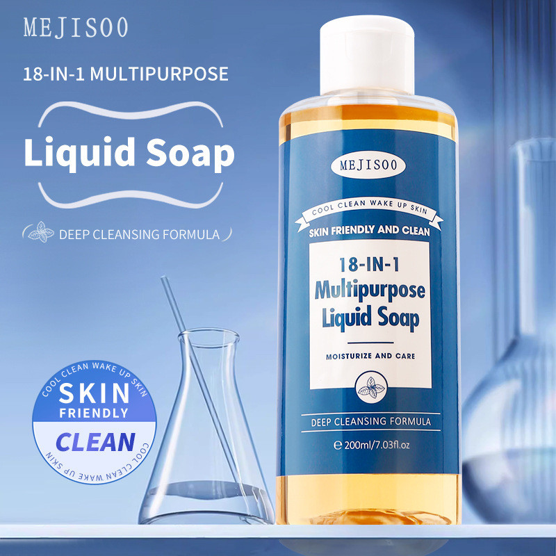 [Hàng có sẵn] Xà phòng lỏng 18 trong 1MultipipurposeLiquidSoap Body Cleaning 18 trong 1 WJG