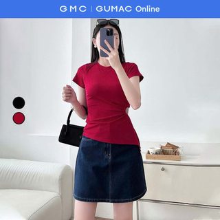 Áo thun nữ kiểu rút dây eo chất thun gân co giãn thoải mái thời trang GUMAC LATE0603