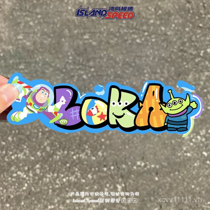 Hoạt Hình Hoạt Hình Câu Chuyện Đồ Chơi Ngộ nghĩnh Văn Bản Dán Xe Hơi Anime Giá Trị Cao Trang Trí Dễ 