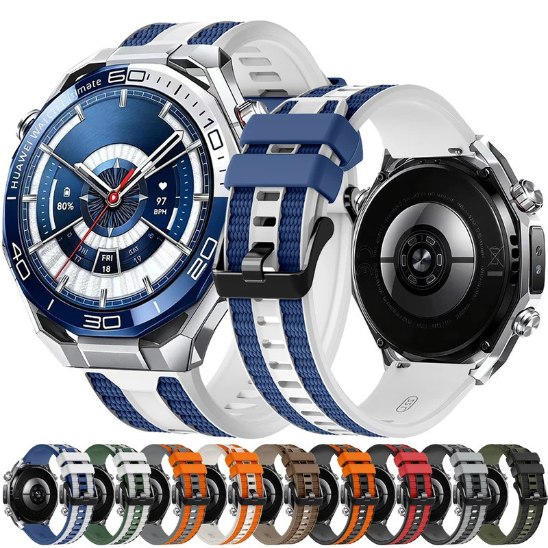 Dây đeo đồng hồ silicon đa năng 22mm cho Huawei WATCH Ultimate 2 Vòng đeo tay thể thao cho Huawei WA