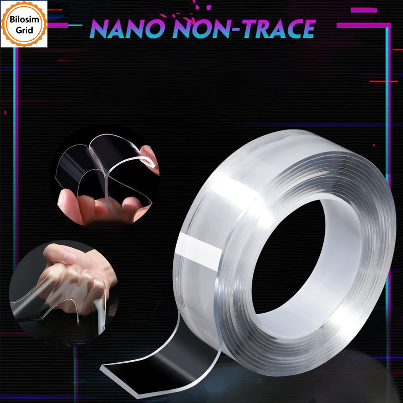 Nano Keo, Băng keo siêu dính 3M Hai mặt trong suốt 3cm * 3m Keo dán tường cho mọi bề mặt