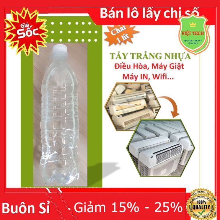 Tẩy trắng nhựa ố vàng TN01 cho vỏ máy in, điều hòa, máy giặt, wifi...Chai 1 lít