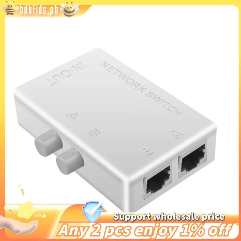 -Plastic RJ45 Network Switch 2 cổng LAN Ethernet Network Box Switcher RJ45 Splitter Cổng 2 chiều Bộ 
