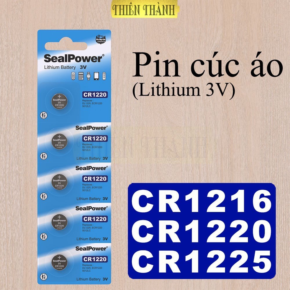 Pin cúc áo SealPower CR1216,CR1220,CR1225,pin Lithium 3V