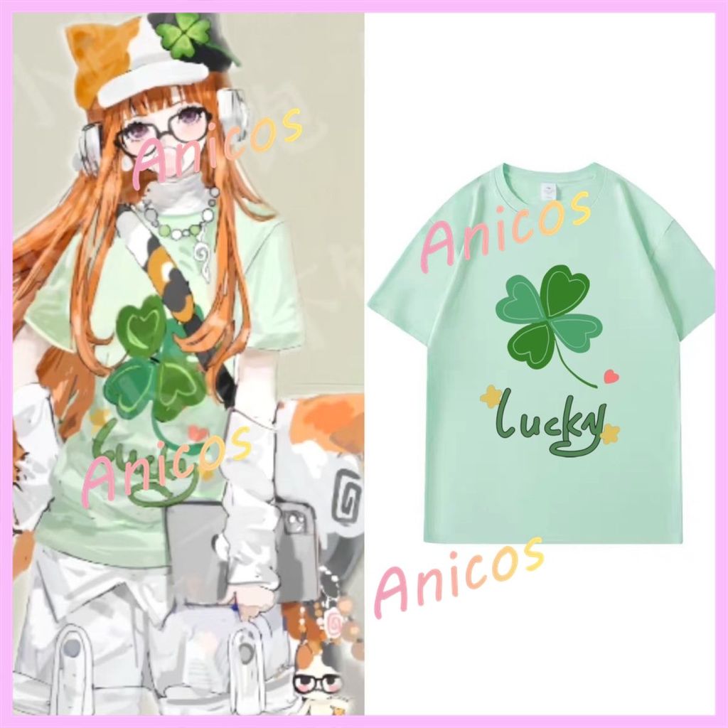Áo thun cổ điển Persona 5 Futaba Sakura dành cho nữ, thiết kế anime Clover