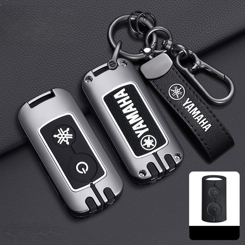 Vỏ Chìa Khóa Xe Máy Hợp Kim Kẽm Vỏ Silicon Dành Cho Xe Yamaha Y16 Nmax V2 V3 NVX V3 V2 / Y16 AEROX /