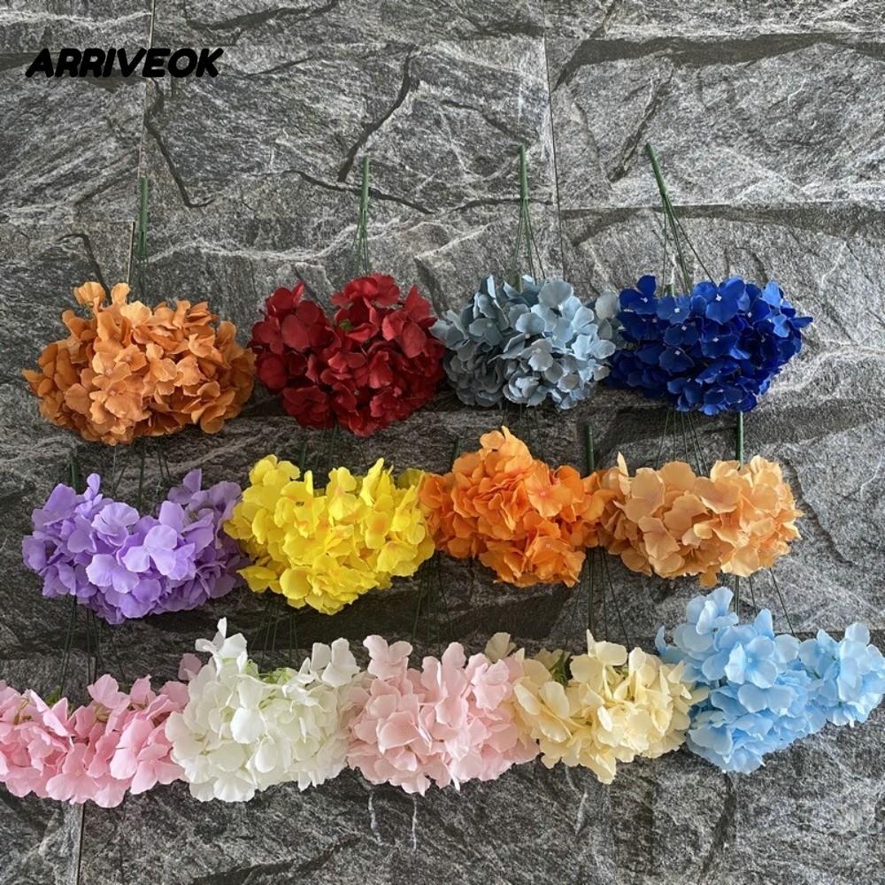 ARRIVEOK Hoa cẩm tú cầu, Vải len thiết kế không lá Hoa nhân tạo, Lnternet Người nổi tiếng Size 45CM 