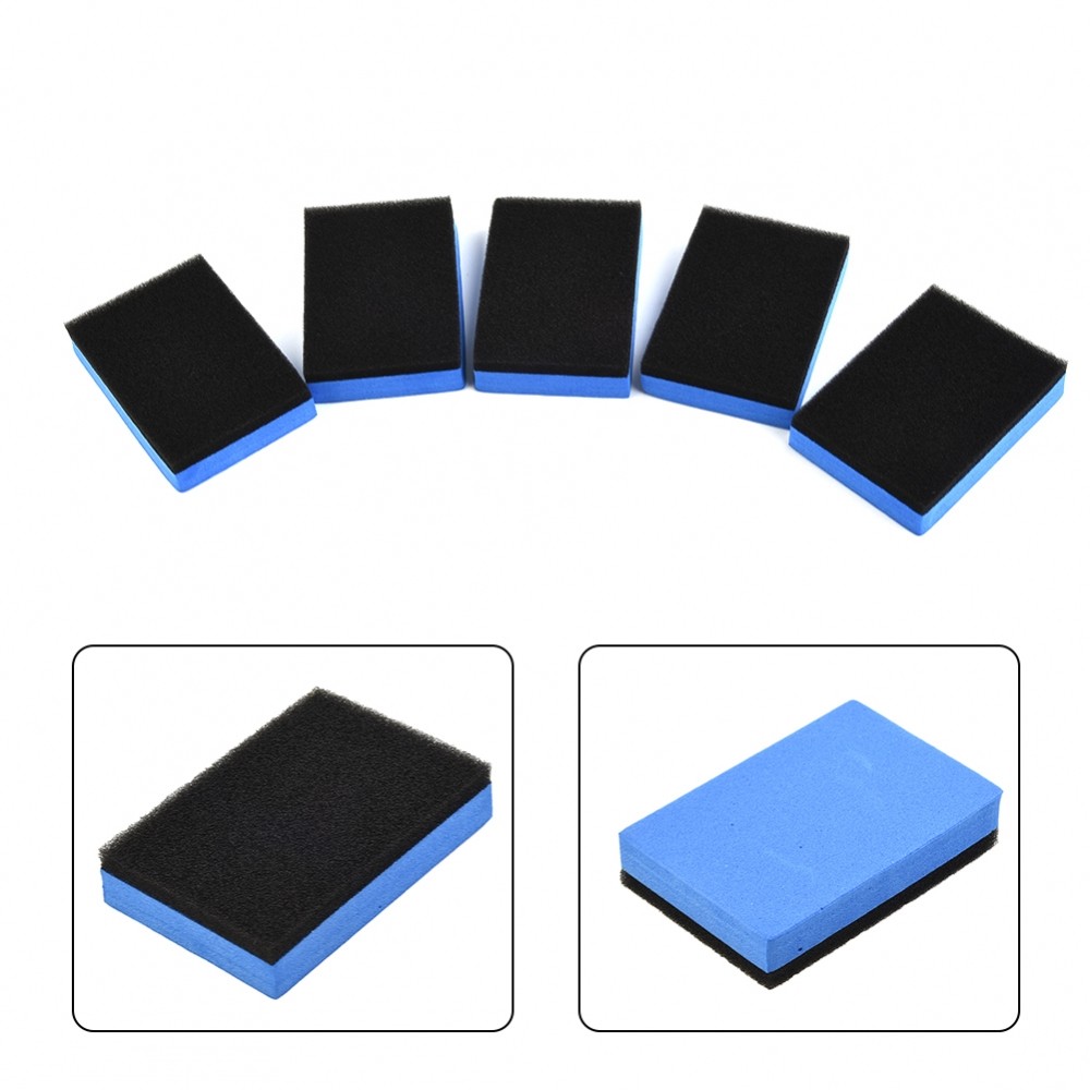 Car Coating Sponges Kit Set Car Coating Blue+Black Glass Nano Rectangle