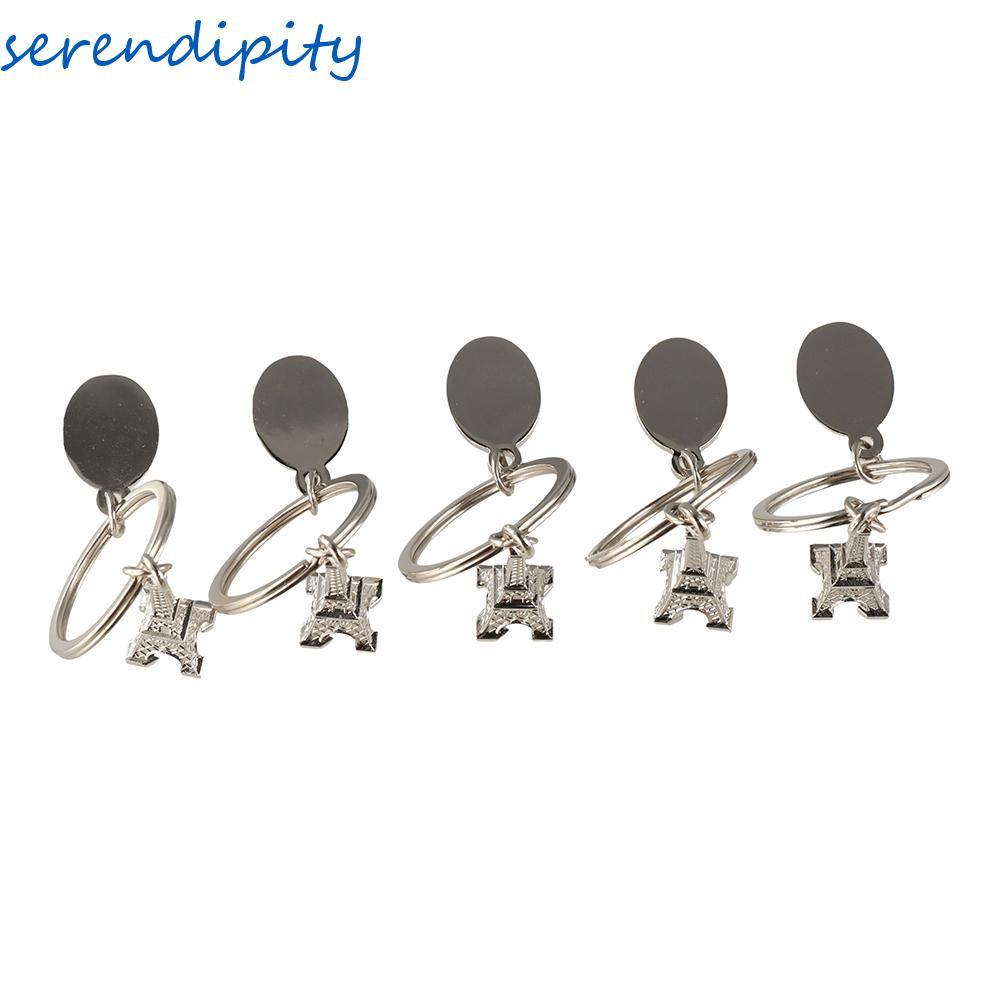 SEENDIPITY 3D Tháp Eiffel Móc Khóa, Túi Hợp Kim Kẽm Charm Tháp Paris Móc Khóa, Móc Khóa Thủ Công Trư