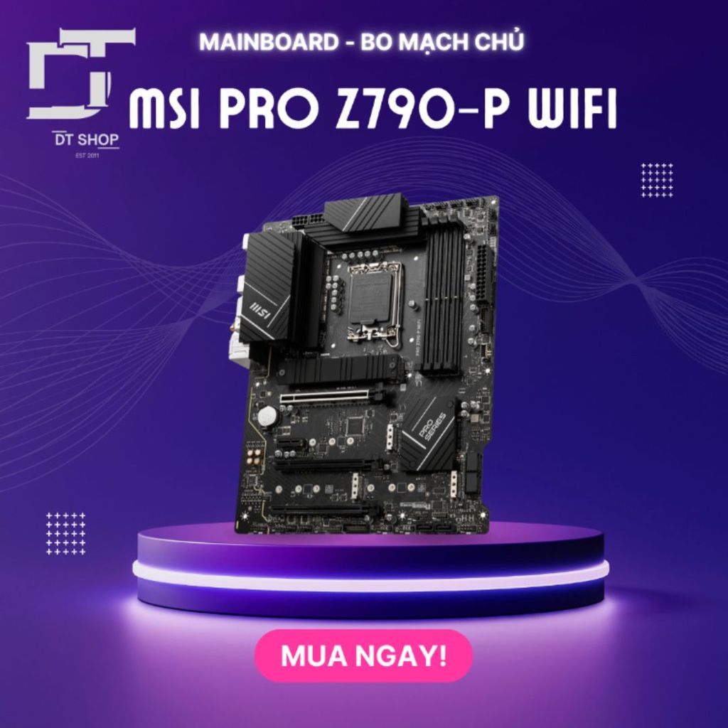 MSI PRO Z790-P WIFI Motherboard - Intel Z790, Socket 1700, ATX, 4 RAM Slots, DDR5, 2.5 Gigabit LAN C