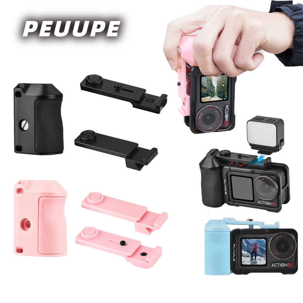 Thích hợp cho DJI Osmo Action 5 Pro / 4 / 3 Lồng thỏ Tay cầm màn trập Máy ảnh thể thao Tay cầm chụp 