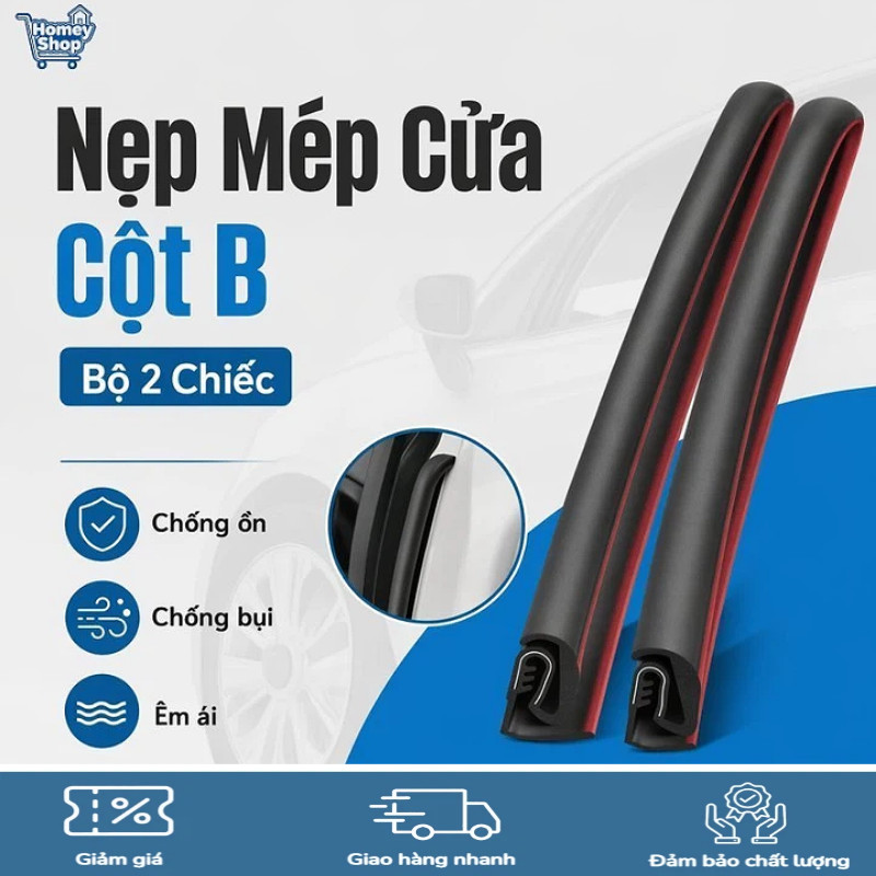 HomeyShop-Gioăng cột B,gioăng cửa ô tô cách âm chống ồn, chống bụi, chống nước lõi thép sedan SUV
