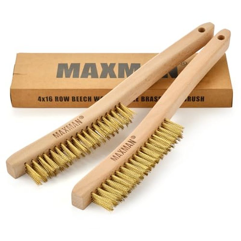 Bàn chải dây MAXMAN, Bàn chải dây thép không gỉ hạng nặng để làm sạch rỉ sét, Bàn chải nướng, Bàn ch