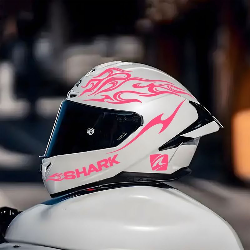 Thích Hợp Cho Xe Máy Mũ Bảo Hiểm Dán Sửa Đổi SHARK SHARK Vòng Hoa Full Mũ Bảo Hiểm Đề Can Sáng Tạo Đ