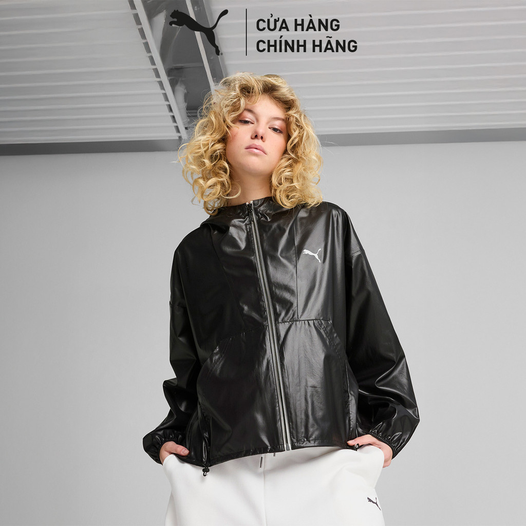 Áo Khoác Thời Trang PUMA Nữ Oversized UV Wind Jacket Black Màu Đen