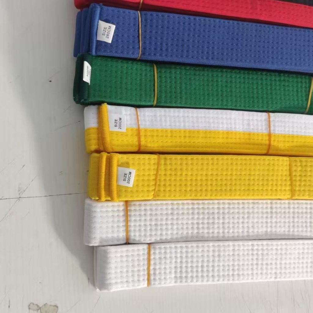 Bán Đai Taekwondo Judo Karate Trẻ Em Người Lớn Cấp Thử Nghiệm Ruy Băng Thêu Đỏ Đen Thắt Lưng HGGGK