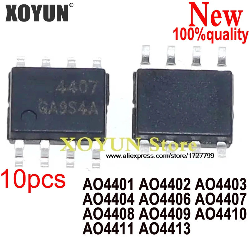 (10 chiếc) AO4401 AO4402 AO4403 AO4404 AO4406 AO4407 AO4408 AO4409 AO4410 AO4411 AO4413 sop-8 chip i