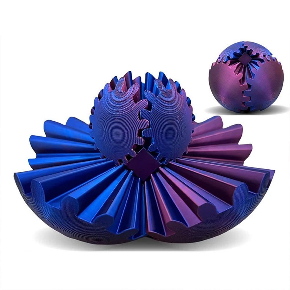 3D Printing Creative Round Gear Ball Relaxation Toy Love Square Design Blue Purple Colored Toys For 