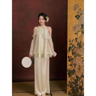  Yếm Thanh Nhã tơ phối màu quần lụa thiết kế AGUJA 