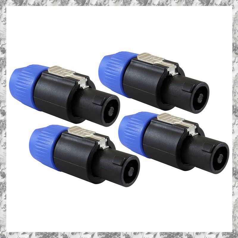 [D E O K] Phích cắm loa Khóa xoắn 4 cực tương thích với Speakon NL4FC, NL4FX, NLT4X, NL2FC - 4 GÓI