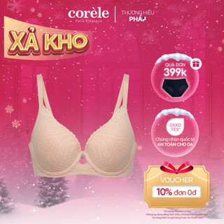   XẢ KHO - SIZE 80D  Áo ngực nữ Bigsize mút mỏng có gọng phối ren quyến rũ chuẩn OEKO-TEX | CORÈLE 3088B-1 