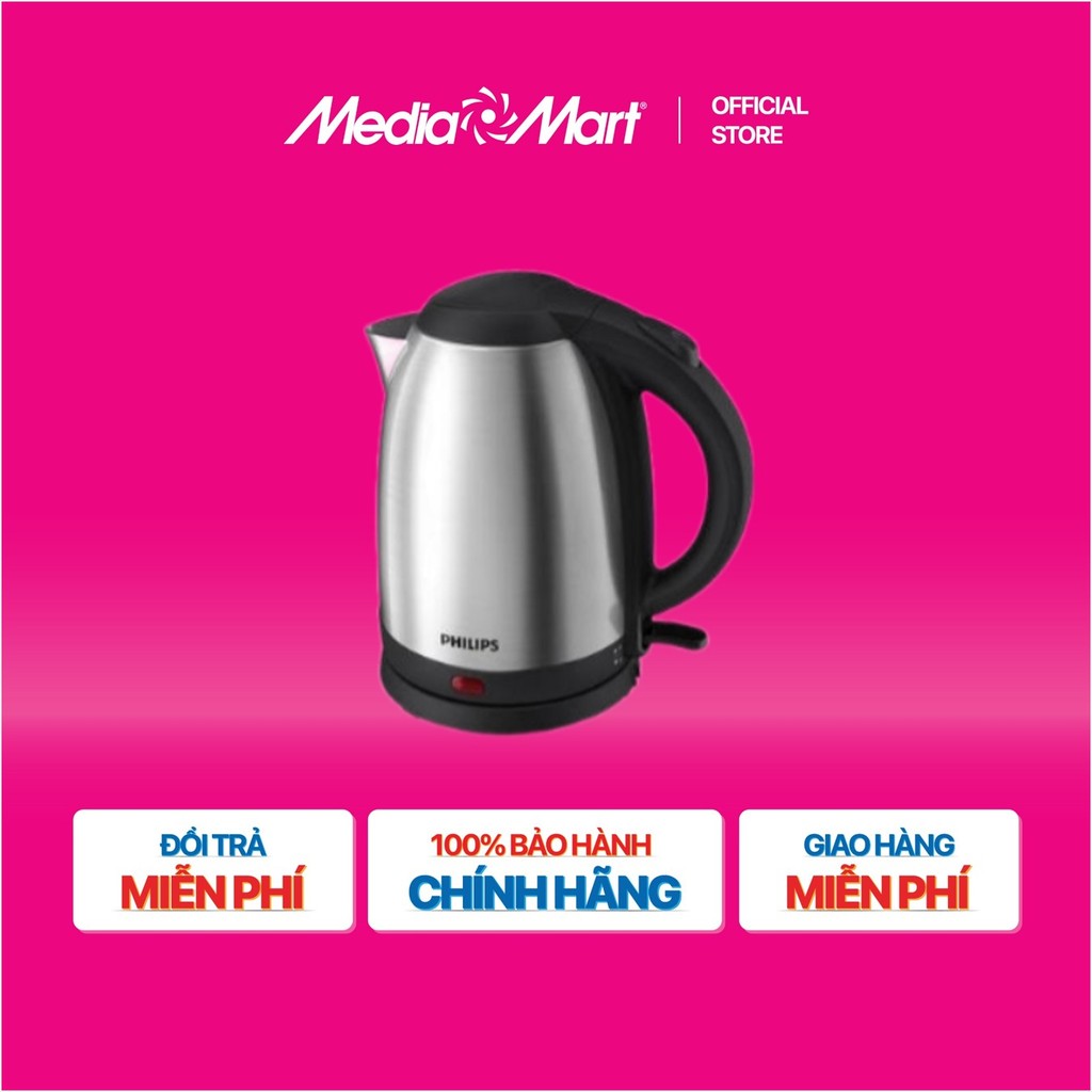 [MediaMart ONLINE-Ship 0đ] Bình siêu tốc inox 1,5L Philips HD9306/03